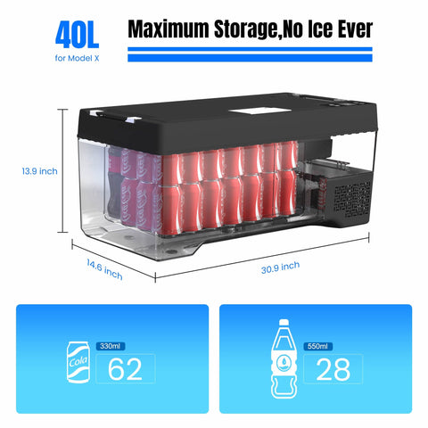 Tesla Model X Refrigerator Sub Trunk Drop-In Freezer - 42 Quart Capacity